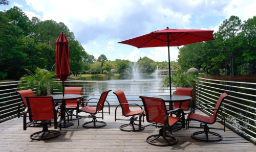Dock and lake at Cypress Village